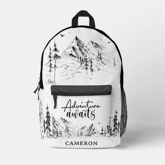 Personalisiertes Naturerlebnis der Berge Bedruckter Rucksack (Vorderseite)