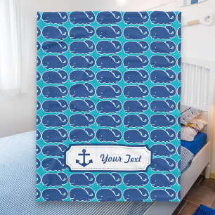 Personalisiertes nautischpreppy Muster des Fleecedecke