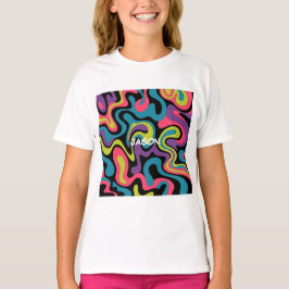 Personalisiertes neonfarbenes abstraktes Muster —  T-Shirt