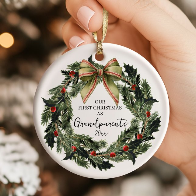 Personalisiertes neues Großeltern-Ornament Keramik Ornament (Von Creator hochgeladen)