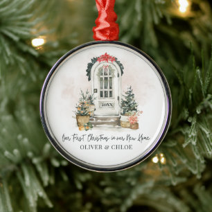Personalisiertes neues Zuhause Erstes Weihnachten  Ornament Aus Metall