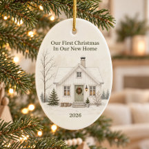 Personalisiertes neues Zuhause Weihnachts Cottage