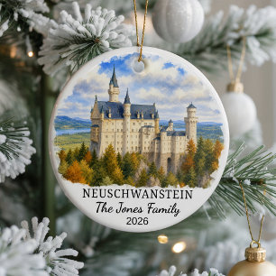 Personalisiertes Neuschwanstein-Schloss-Keramik-Or Keramik Ornament