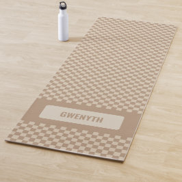 Personalisiertes, neutrales Gold auf doppelter Sei Yogamatte
