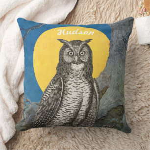 Personalisiertes New Baby Boy's Room Niedlich Owl Kissen