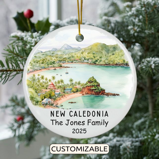 Personalisiertes New Caledonia Ornament, Keramik Ornament (Von Creator hochgeladen)
