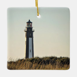 Personalisiertes New Cape Henry Lighthouse Weihnac Keramikornament