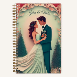 Personalisiertes Newlylieres Weihnachtsblatt Notizbuch