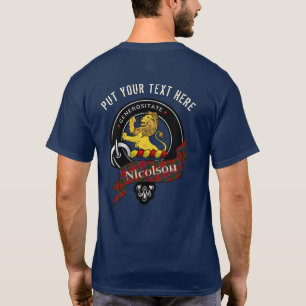 Personalisiertes Nicolson-Clan-Abzeichen Erwachsen T-Shirt