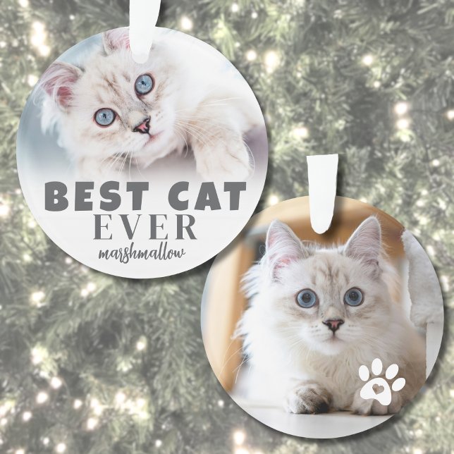 Personalisiertes Niedlich bestes Cat-Foto Ornament (Personalized Cute Best Cat Photo Ornament)
