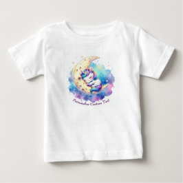 Personalisiertes Niedliches Baby Einhornschlafen a Baby T-shirt