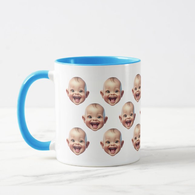Personalisiertes Niedliches Baby-Face-Foto Tasse (Links)