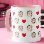 Personalisiertes Niedliches Baby-Gesicht 2 Fotos Tasse<br><div class="desc">Personalisiertes Niedliches BabyGesicht 2 Fotos Tasse</div>