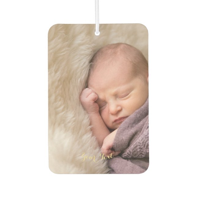 Personalisiertes Niedliches Baby Kinder Foto Autod Autolufterfrischer (Vorderseite)