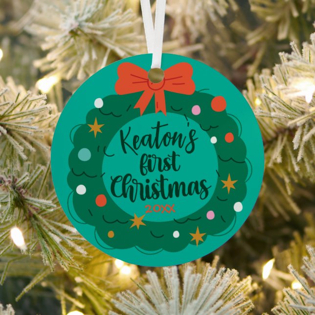 Personalisiertes Niedliches Baby Ornament Aus Metall (InSitu)