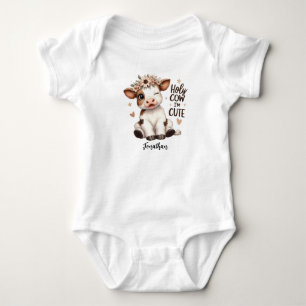 Personalisiertes Niedliches Baby Tier Heilige Kuh  Baby Strampler