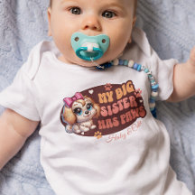 Personalisiertes niedliches Baby und Hund