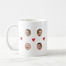 Personalisiertes Niedliches BabyGesicht 4 Fotos Ta