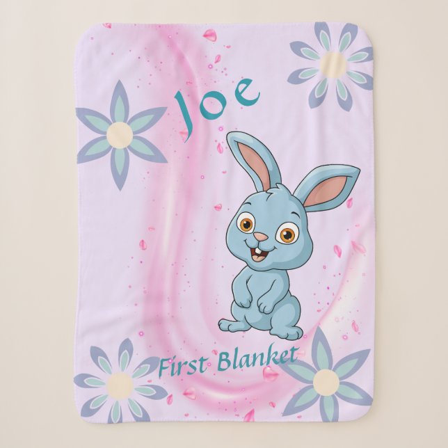 Personalisiertes, Niedliches Babyschuh-Blanket Sherpadecke (Vorderseite)