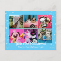 Personalisiertes Niedliches Blue Stylish Hearts Fo