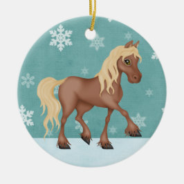 Personalisiertes Niedliches Braun Weihnachten Keramikornament
