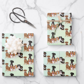 Personalisiertes Niedliches    DogPoster Geschenkpapier Set