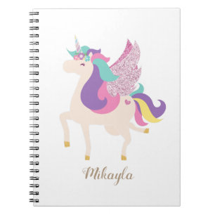 Personalisiertes Niedliches Einhorn Minimalistisch Notizblock