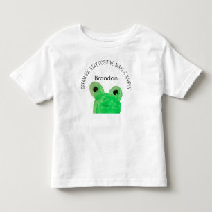 Personalisiertes Niedliches Frosch inspirierendes Kleinkind T-shirt