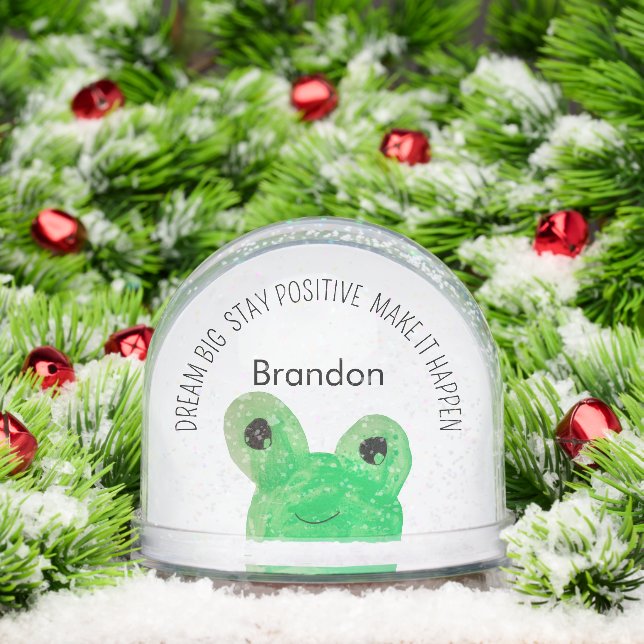 Personalisiertes Niedliches Frosch inspirierendes  Schneekugeln (Weihnachten)