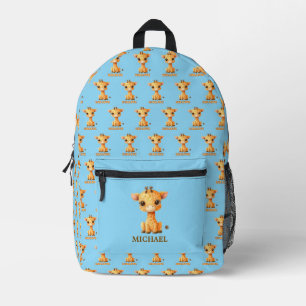 Personalisiertes Niedliches Giraffenmuster Bedruckter Rucksack