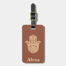 Personalisiertes Niedliches Glück Hamsa Hand Terra