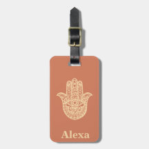 Personalisiertes Niedliches Glück Hamsa Hand Terra