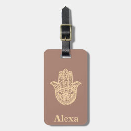 Personalisiertes Niedliches Glück Hamsa Hand Terra Gepäckanhänger