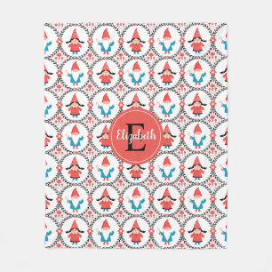 Personalisiertes Niedliches Gnome Weihnachtsgebäc Fleecedecke