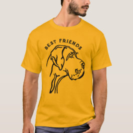 Personalisiertes Niedliches Great Dane Zeichnend T-Shirt