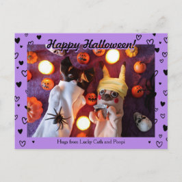 Personalisiertes Niedliches Halloween-Foto Postkarte