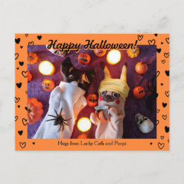 Personalisiertes Niedliches Halloween-Foto Postkarte