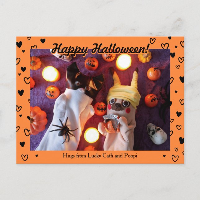 Personalisiertes Niedliches Halloween-Foto Postkarte (Vorderseite)