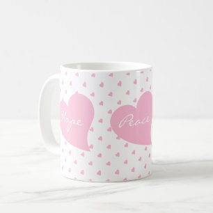 Personalisiertes Niedliches Herz für Frieden, Lieb Kaffeetasse