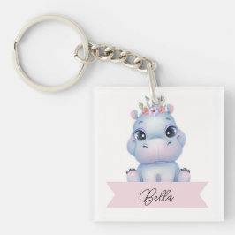 Personalisiertes niedliches Hippo Schlüsselanhänger