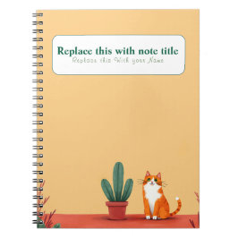 Personalisiertes Niedliches Kawaii Cat Notebook Notizblock