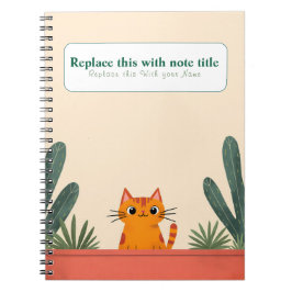 Personalisiertes Niedliches Kawaii Cat Notebook Notizblock