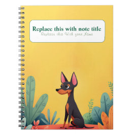 Personalisiertes Niedliches Kawaii Dog Notebook Notizblock