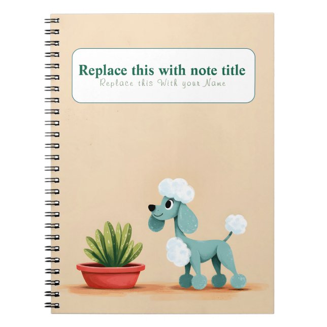 Personalisiertes Niedliches Kawaii Dog Notebook Notizblock (Vorderseite)
