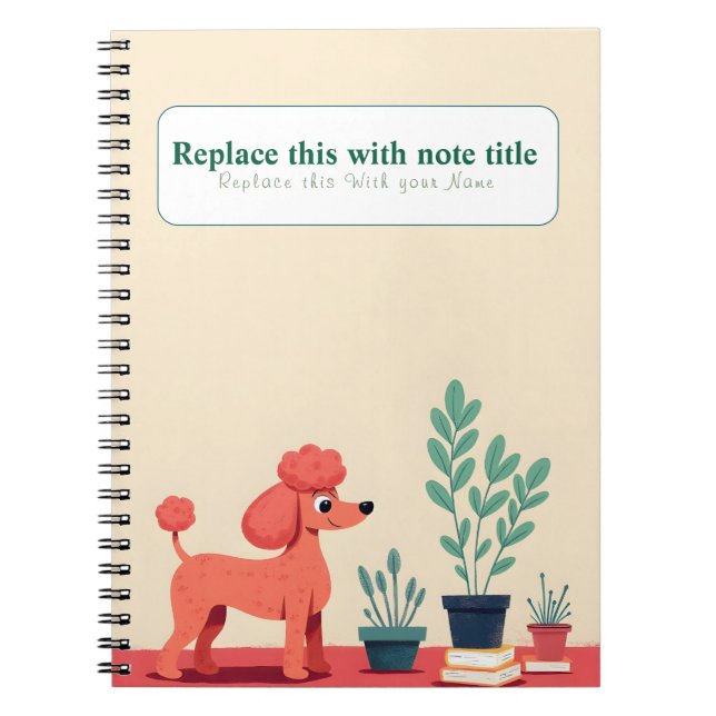 Personalisiertes Niedliches Kawaii Dog Notebook Notizblock (Vorderseite)