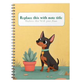 Personalisiertes Niedliches Kawaii Dog Notebook Notizblock