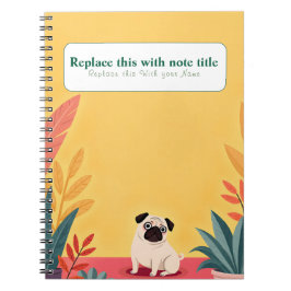 Personalisiertes Niedliches Kawaii Dog Notebook Notizblock