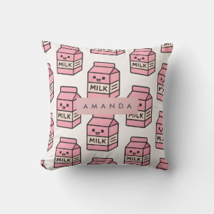 Personalisiertes Niedliches Kawaii Pink Milk Karto Kissen