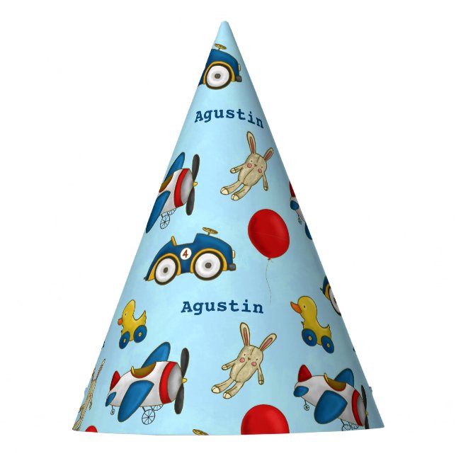 Personalisiertes Niedliches Kinderspielzeug-Muster Partyhütchen (Vorderseite)
