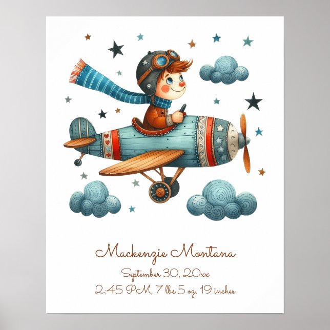 Personalisiertes Niedliches Kinderzimmer Art Child Poster (Vorne)